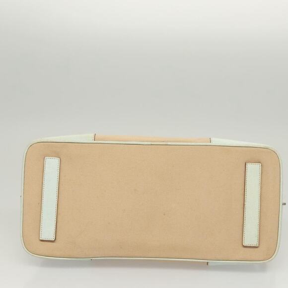 PRADA Hand Bag Canvas Beige Silver - Picture 9 of 13